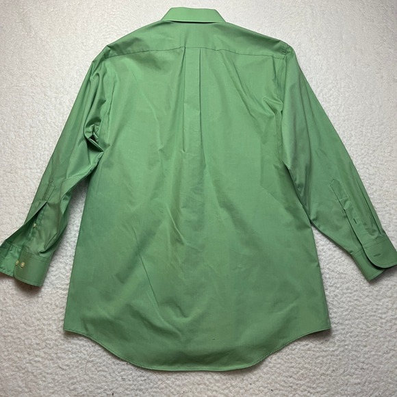 Stafford Dress Shirt Mens 16 32-33 Green The Super Shirt Classic Performance - Picture 6 of 8
